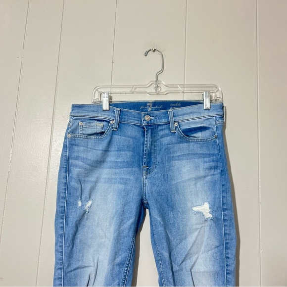 7 For All Mankind Women's Jeans Gwenevere Sz 32 Distressed - Picture 3 of 11